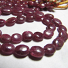 14 Inches So Gorgeous Genuine Natural Red RUBY - Smooth Polished Oval Shape Briolett size 5 - 9 mm approx